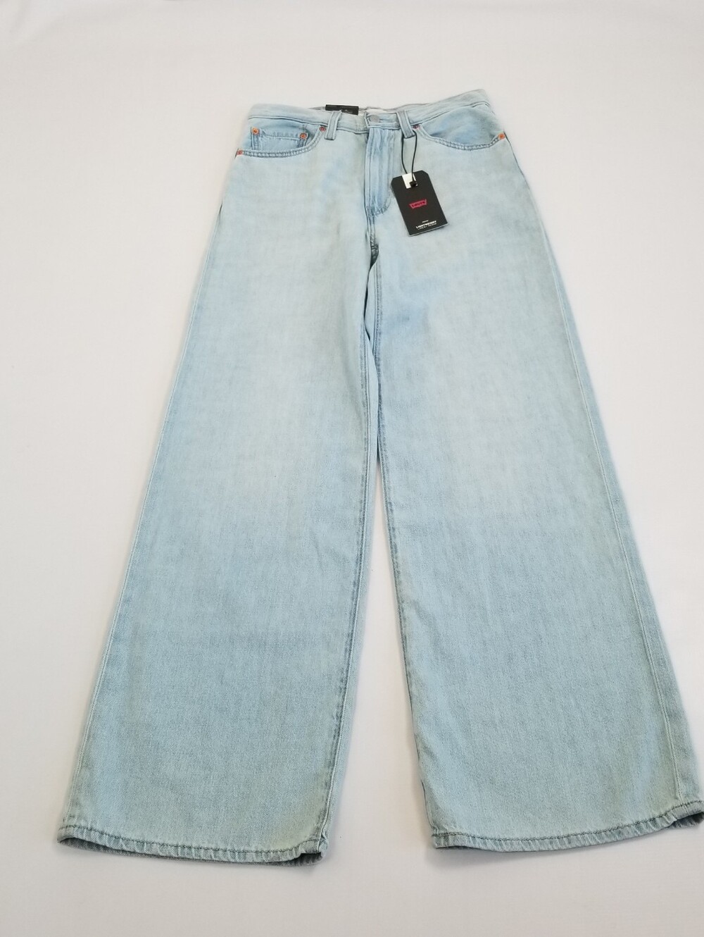 Levi's Linen Blend Ribcage Wide Leg Super High Rise Lightweight Jeans Size 27